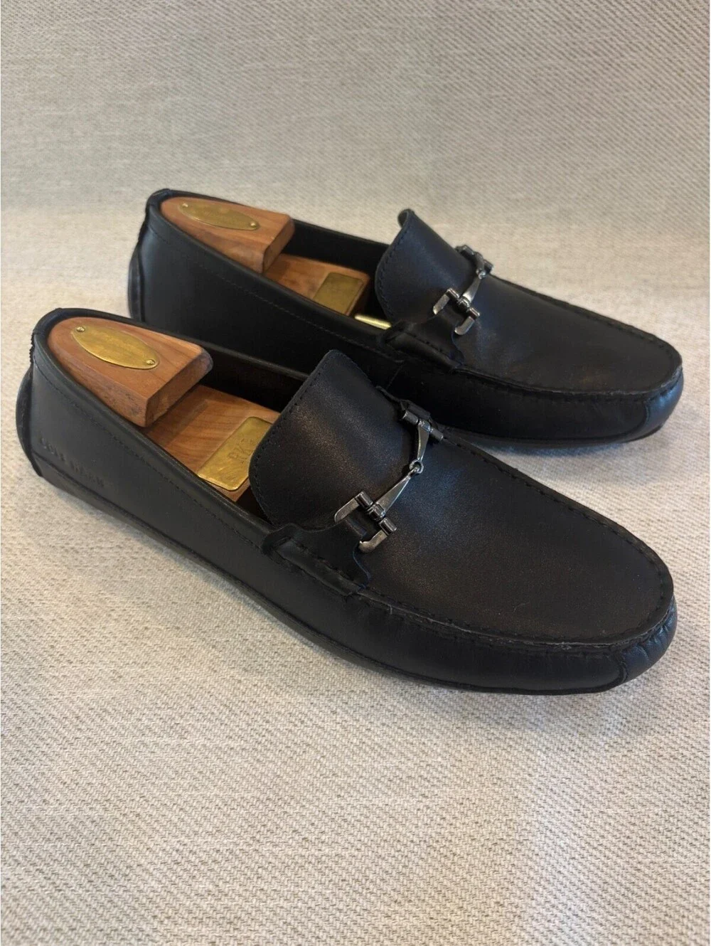 Cole Haan Grand OS Black Leather Bit Loafers Driver Shoes Men's 8.5 M C35783